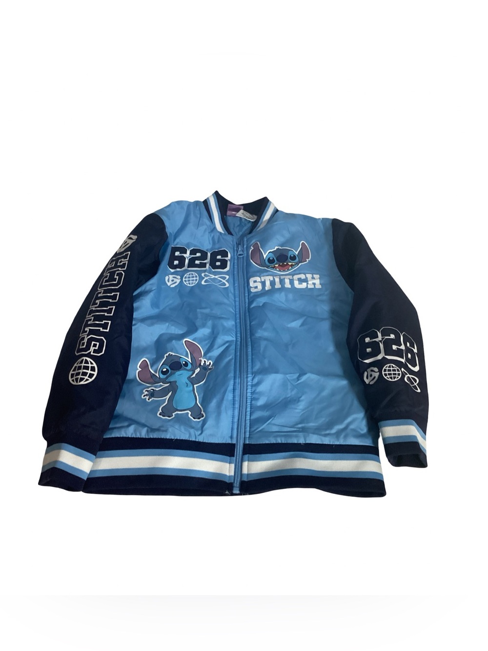 Disney Lilo & Stitch 626 Child’s Full Zip Midweight Bomber Jacket Size 6 or 8